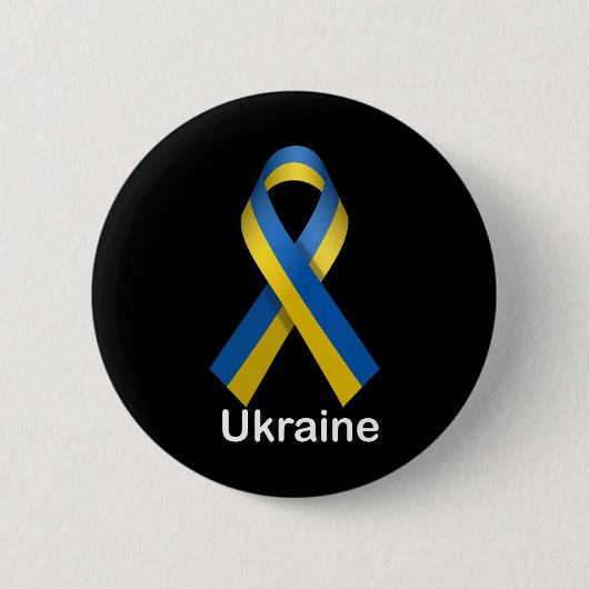 Ukraïense vlag t-shirt met Oekraïense nationale kl Ronde Button 5,7 Cm (Voorkant)