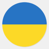Ukrain Flag Sticker (Voorkant)