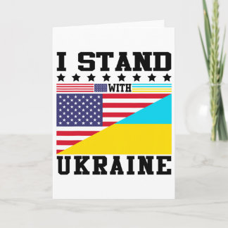 Ukraine American Pride Vintage Retro Ukrainian Fla Kaart