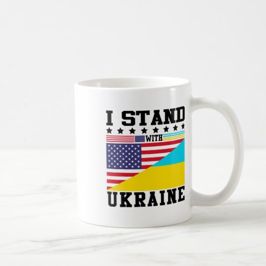 Ukraine American Pride Vintage Retro Ukrainian Fla Koffiemok (Rechts)