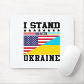 Ukraine American Pride Vintage Retro Ukrainian Fla Muismat (Met muis)