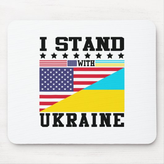 Ukraine American Pride Vintage Retro Ukrainian Fla Muismat (Voorkant)