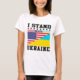 Ukraine American Pride Vintage Retro Ukrainian Fla T-shirt