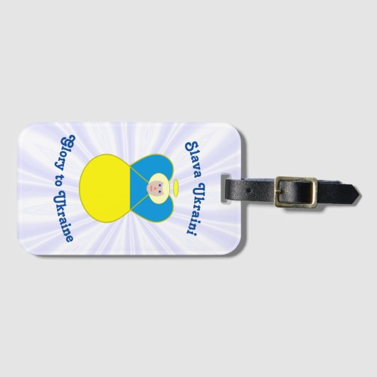 Ukraine Angel Slava Ukraine Glory naar Oekraïne Bagagelabel (Voorkant (horizontaal))