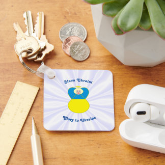 Ukraine Angel Slava Ukraine Glory naar Oekraïne Sleutelhanger