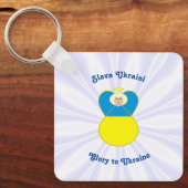 Ukraine Angel Slava Ukraine Glory naar Oekraïne Sleutelhanger (Voorkant)