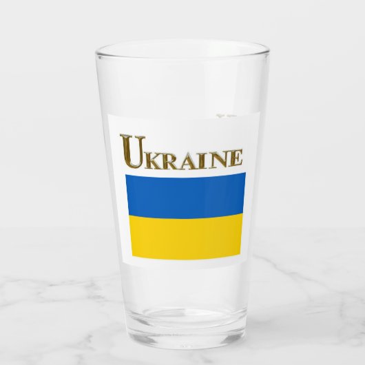 UKRAINE BEER GLASS GLAS (Achterkant)