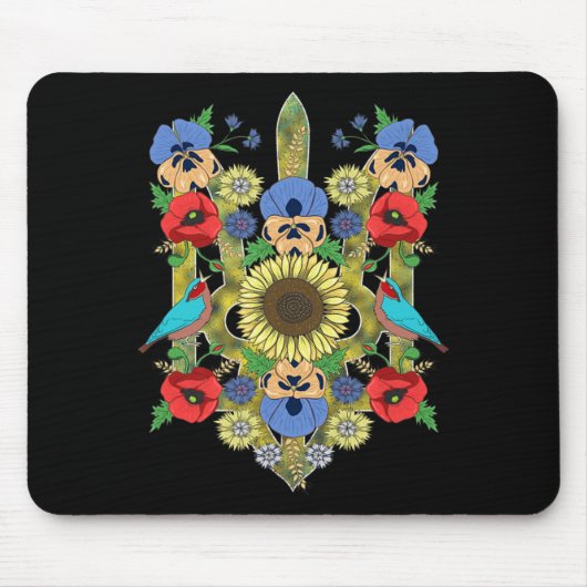 Ukraine Birds Sunflower Trysub  Oekraïense V Muismat (Voorkant)