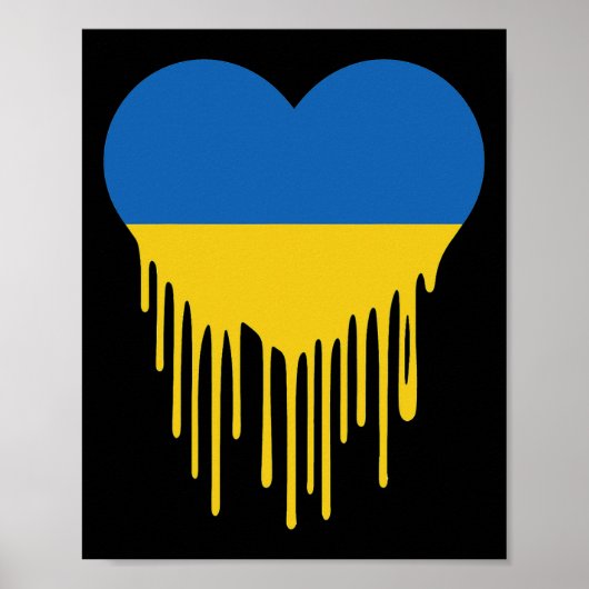 Ukraine Bleeding Heart Support And Stand With Ukra Poster (Voorkant)