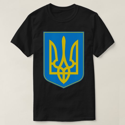 Ukraine Crest Symbol Support Blue Yellow  T-shirt (Design voorkant)
