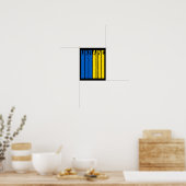 Ukraine Flag 3 Poster (Keuken)