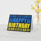Ukraine Flag Birthday Card Kaart (Gele Bloem)