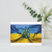 UKRAINE FLAG BRIEFKAART (Staand voorkant)