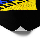Ukraine Flag Design - Heart  Poster (Hoek)
