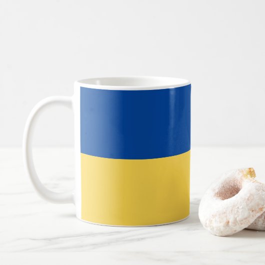 UKRAINE FLAG KOFFIEMOK (Met donut)