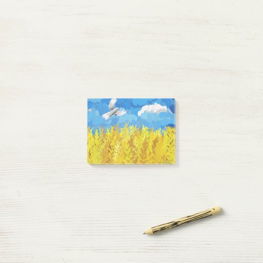 Ukraine Flag Landscape Post-it® Notes (Op bureau)