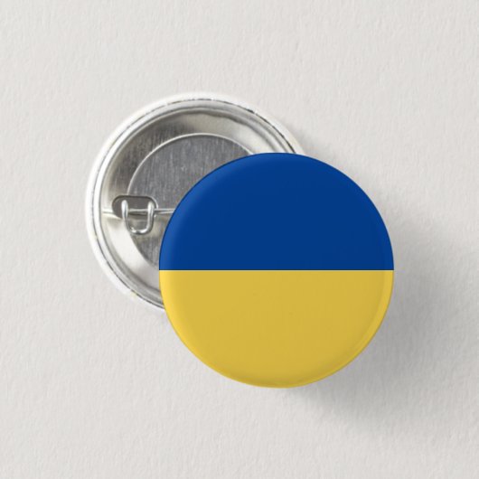 UKRAINE FLAG RONDE BUTTON 3,2 CM (Voorkant /achterkant)