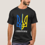 UKRAINE FLAG SYMBOL T-SHIRT<br><div class="desc">People who love Oekrainian parade party, travel visiting love Ukraine tryzub art traditional embroidery vyshyvanka clothes are sure to love this Oekrainian apparate. cute and funny birthday gift idea for Girlfriend, Mother, Wife who were born in Ukraine, Proud to be a beautiful Oekrainian Girl and love her country. Oekraïne Independence...</div>