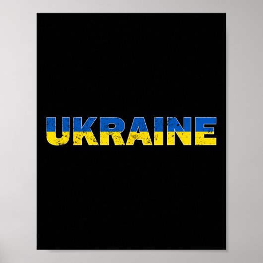 Ukraine Flag Ukrainian Merch Men Women Clothes Stu Poster (Voorkant)