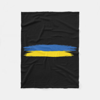 Ukraine Flag With Colours Blue And Yellow No War P Fleece Deken