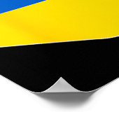 Ukraine Flag With Printed Ukrainian Flag Pocket  Poster (Hoek)