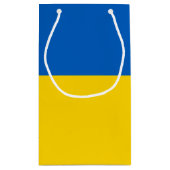 Ukraine Flagge Klein Cadeauzakje (Achterkant)