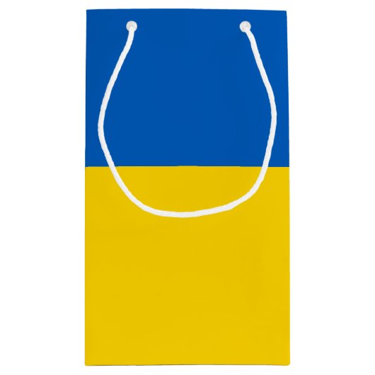 Ukraine Flagge Klein Cadeauzakje (Achterkant)