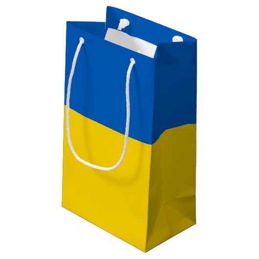 Ukraine Flagge Klein Cadeauzakje (Achterkant Gekanteld)