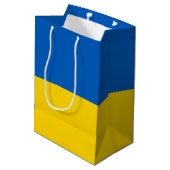 Ukraine Flagge Medium Cadeauzakje (Achterkant Gekanteld)