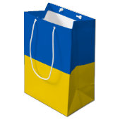 Ukraine Flagge Medium Cadeauzakje (Voorkant Gekanteld)