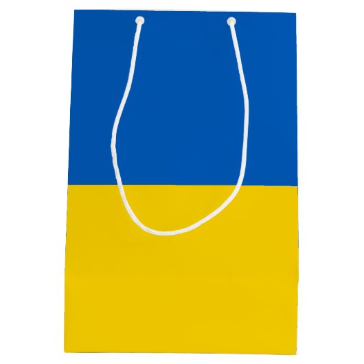Ukraine Flagge Medium Cadeauzakje (Achterkant)