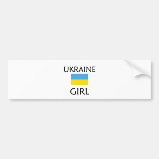 UKRAINE GIRL BUMPERSTICKER (Voorkant)