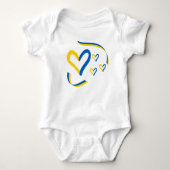 Ukraine Hearts Baby Bodysuit (Voorkant)