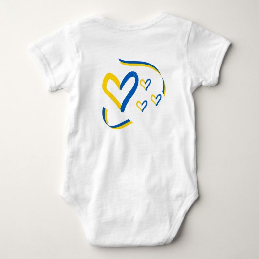 Ukraine Hearts Baby Bodysuit (Achterkant)