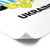 Ukraine Is Power! Emblem Of Ukraine. Trident.  Poster (Hoek)