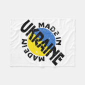 Ukraine Made - Ukraine Strong  Fleece Deken (Voorkant (Horizontaal))