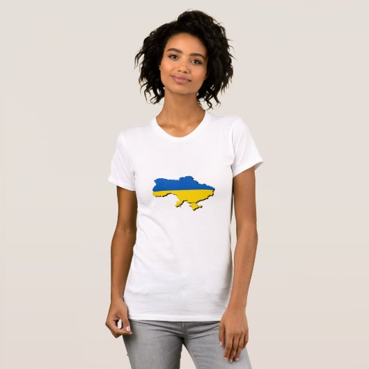 Ukraine Map T-shirt (Voorkant volledig)