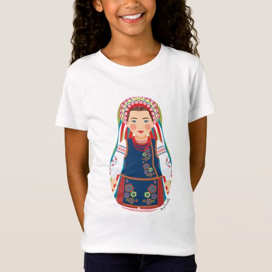 Ukraine Matryoshka Girls T-shirt (Voorkant)