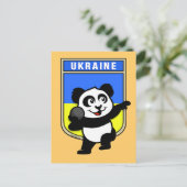 Ukraine Shot Put Panda Briefkaart (Staand voorkant)