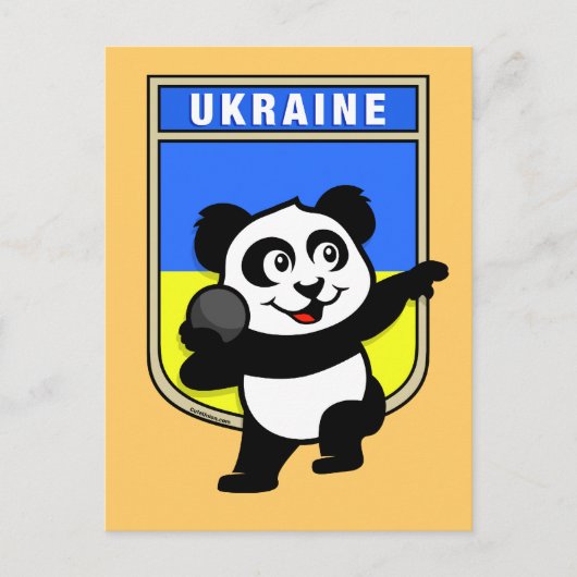 Ukraine Shot Put Panda Briefkaart (Voorkant)