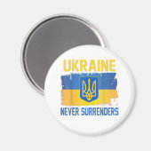 UKRAINE steunt Oekraïne nooit Magneet (Voorkant / Achterkant)