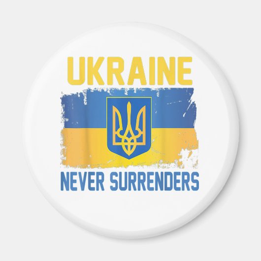 UKRAINE steunt Oekraïne nooit Magneet (Voorkant)