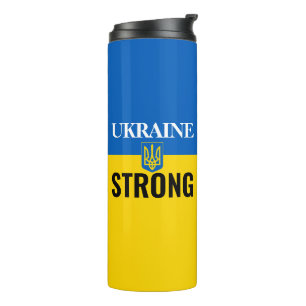 UKRAINE STRONG of je bericht Thermosbeker