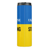 UKRAINE STRONG of je bericht Thermosbeker (Achterkant)