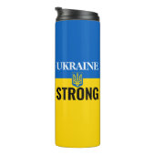 UKRAINE STRONG of je bericht Thermosbeker (Geroteerd rechts)