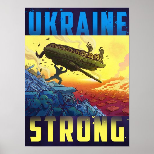 UKRAINE STRONG - poster (Voorkant)