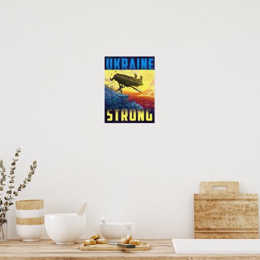 UKRAINE STRONG - poster (Keuken)