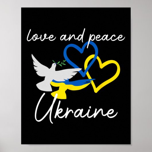 Ukraine Support Hope Positivity Peaceful Dove Enth Poster (Voorkant)