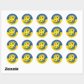Ukraine Support Ronde Sticker (Vel)