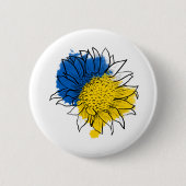 Ukraine Support Sunflower Ronde Button 5,7 Cm (Voorkant)
